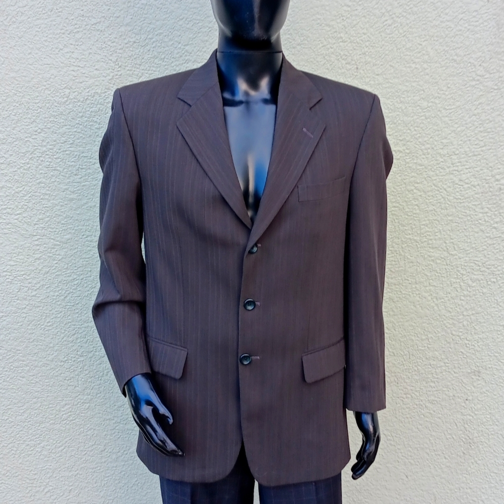 BEAVERBROOK MEN'S VINTAGE PURE WOOLMARK WOOL (3) BUTTON CLASSIC SUIT COAT CANADA